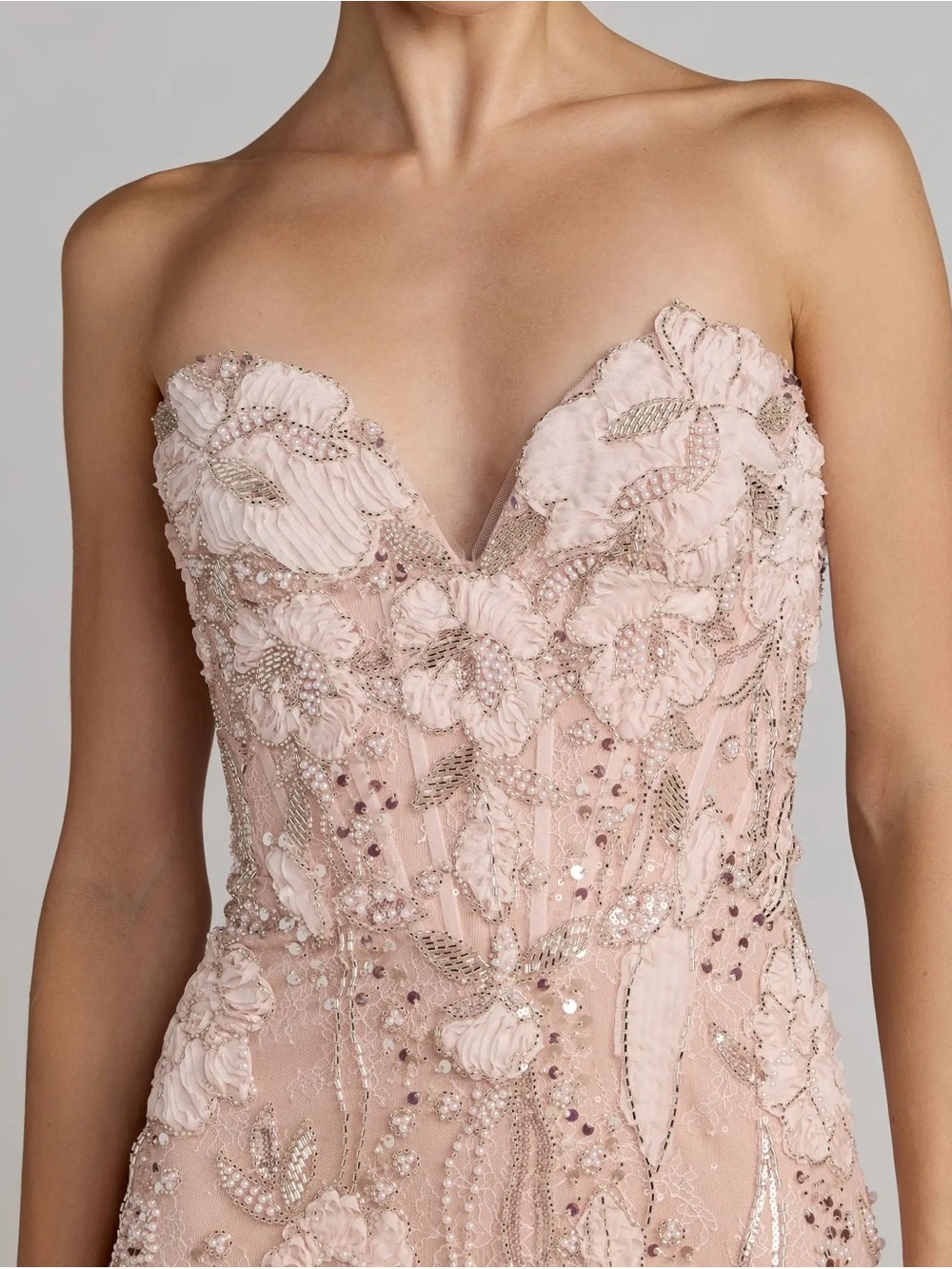 Mac Duggal 21283 Pink Embroidered Evening Gown - Picture 2 of 6